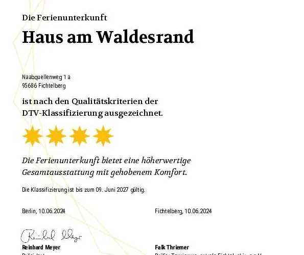 Haus Am Waldesrand شقة فيشتيلبيرغ
